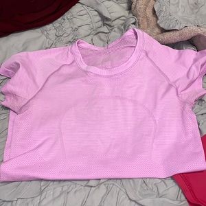 Lululemon swiftly t shirt in bubblegum pink